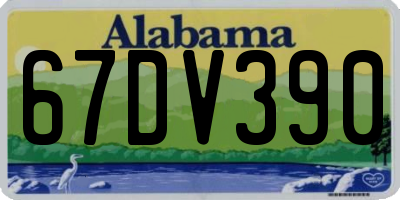 AL license plate 67DV390