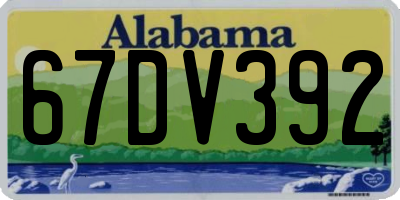 AL license plate 67DV392