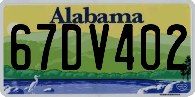 AL license plate 67DV402