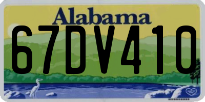 AL license plate 67DV410