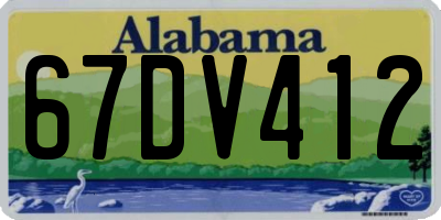 AL license plate 67DV412