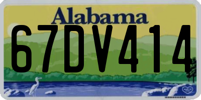 AL license plate 67DV414