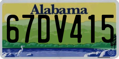 AL license plate 67DV415