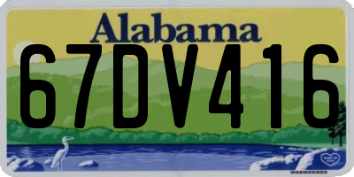 AL license plate 67DV416