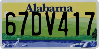 AL license plate 67DV417