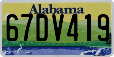 AL license plate 67DV419