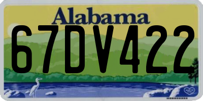 AL license plate 67DV422