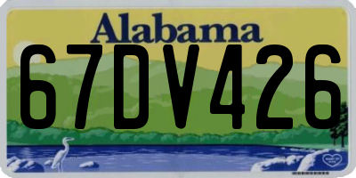 AL license plate 67DV426