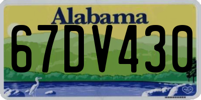 AL license plate 67DV430