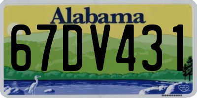 AL license plate 67DV431