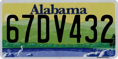 AL license plate 67DV432