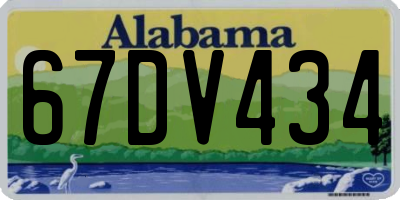 AL license plate 67DV434