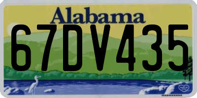 AL license plate 67DV435