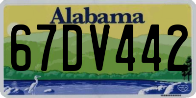 AL license plate 67DV442