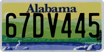 AL license plate 67DV445