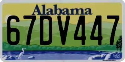 AL license plate 67DV447