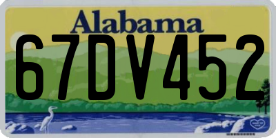 AL license plate 67DV452