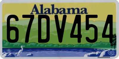 AL license plate 67DV454