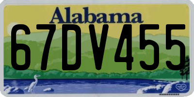 AL license plate 67DV455