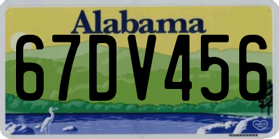 AL license plate 67DV456