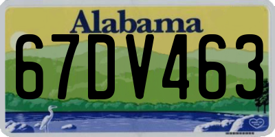 AL license plate 67DV463