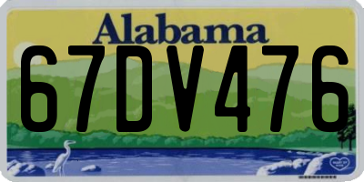 AL license plate 67DV476