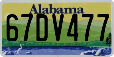 AL license plate 67DV477