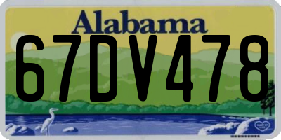 AL license plate 67DV478