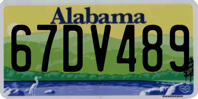 AL license plate 67DV489