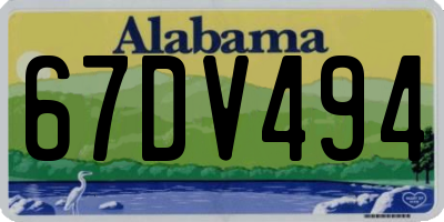 AL license plate 67DV494