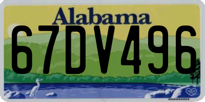 AL license plate 67DV496