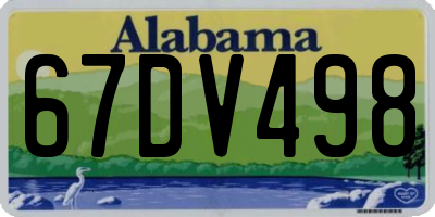 AL license plate 67DV498