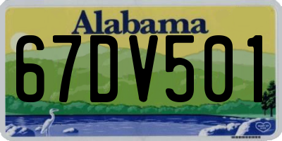 AL license plate 67DV501