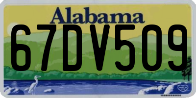 AL license plate 67DV509