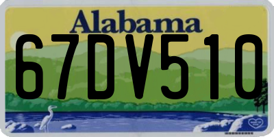 AL license plate 67DV510