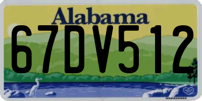 AL license plate 67DV512