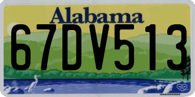 AL license plate 67DV513