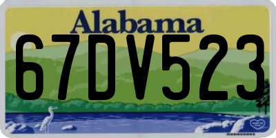 AL license plate 67DV523