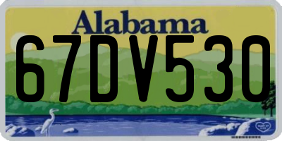 AL license plate 67DV530