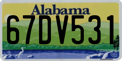 AL license plate 67DV531