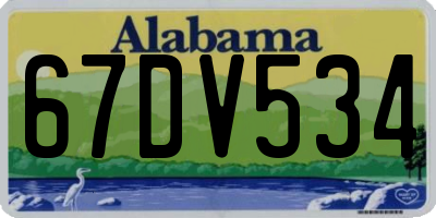 AL license plate 67DV534