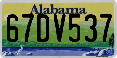 AL license plate 67DV537