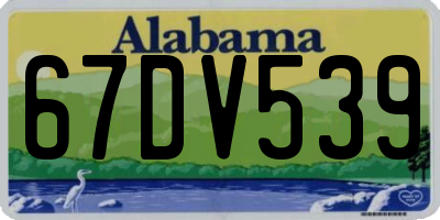 AL license plate 67DV539