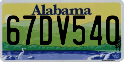 AL license plate 67DV540