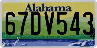 AL license plate 67DV543