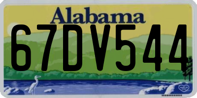 AL license plate 67DV544