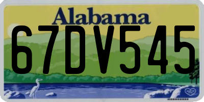 AL license plate 67DV545