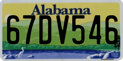 AL license plate 67DV546