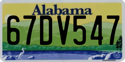 AL license plate 67DV547