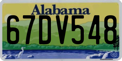 AL license plate 67DV548